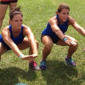 Stephanie and Brandy Lee compete in the squat challenge during the Dirty South Games in Alabaster. Stephanie and Brandy along with Jake Seals and Kyle Key made up one of the two CrossFit teams from CrossFit 205 in Jasper. 