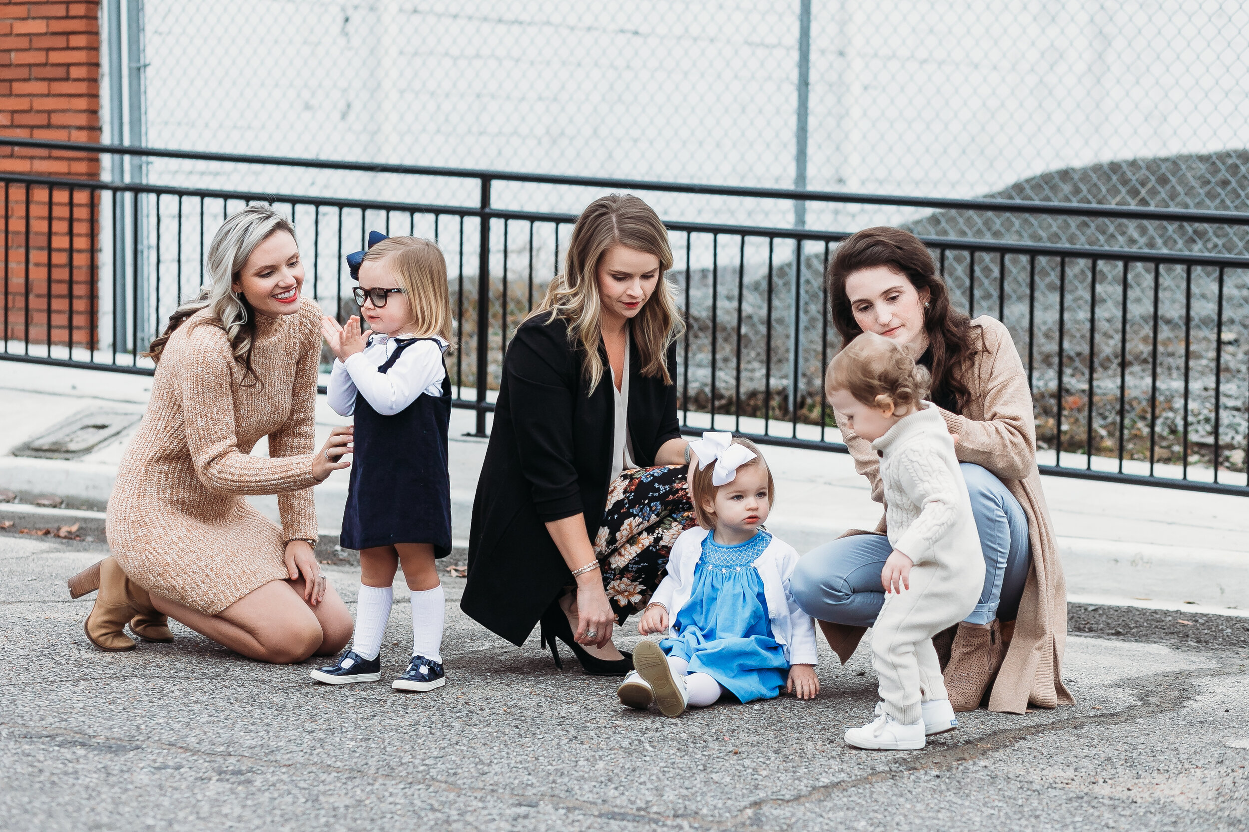 (L-R) Kelsie and Mary-Hargis Sapp, Katelyn and Ella Ann Darwin, and Faith and Teddy Butler.